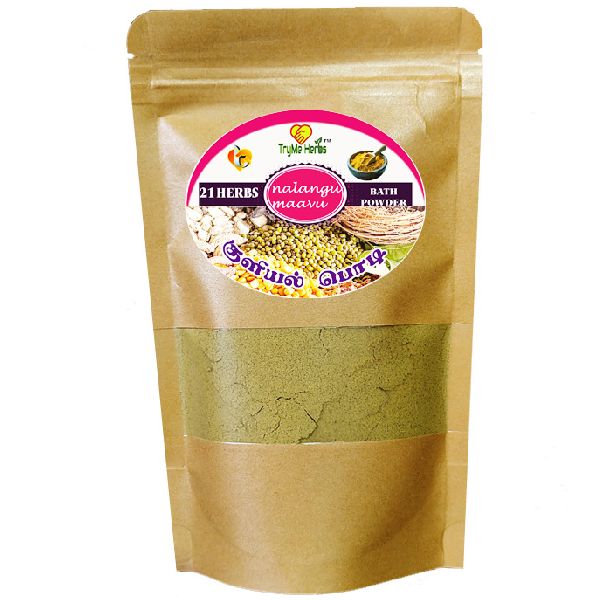 Organic Brown Herbal Bath Powder, Packaging Type : Plastic Packet