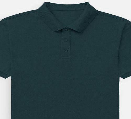 Mens Petrol Blue Cotton Polo T-Shirt