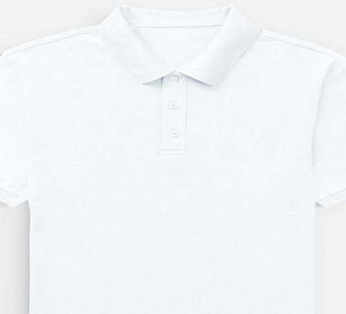 Mens Plain White Cotton Polo T-Shirt