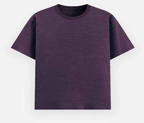 Purple Melange Poly Cotton Round Neck Unisex T-Shirt