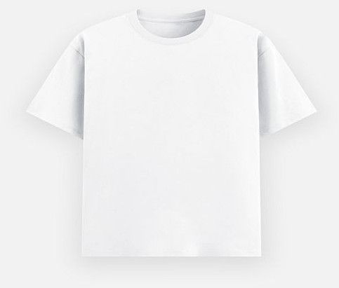 White Poly Cotton Round Neck Unisex T-Shirt