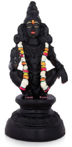 Non Printed Ayyappan Resin Hindu God Statues, Color : Black