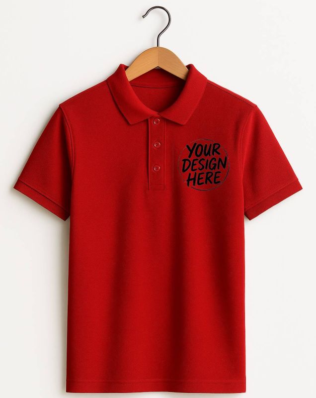 Red Custom Polo T-Shirt