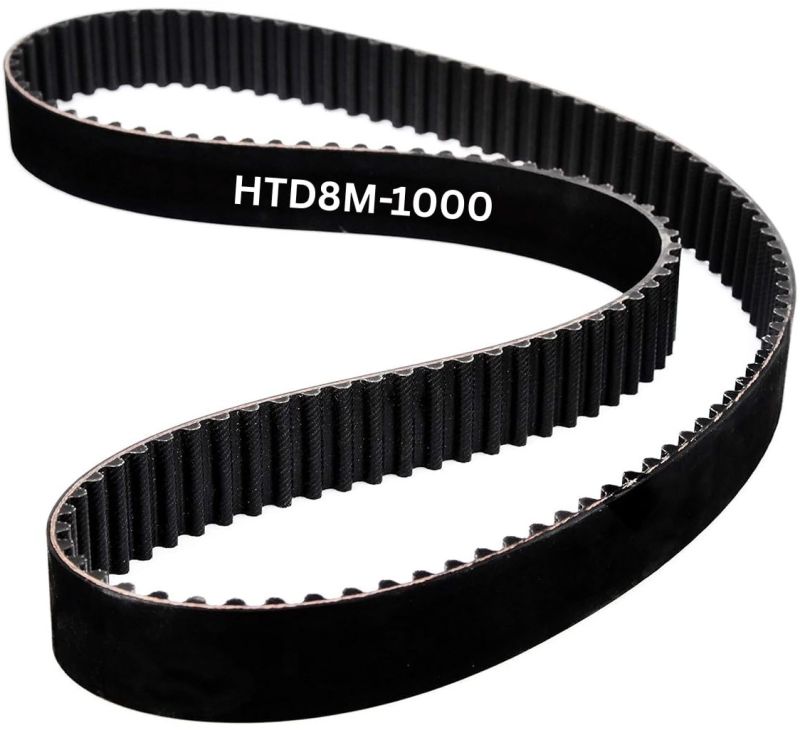 HTD-8M 1000 Rubber Timing Belt 125 Teeth, 30mm Width, Closed Loop Pulley Timing Belt,high Strength Rubber with Fiberglass Cord for CNC Machine,3D