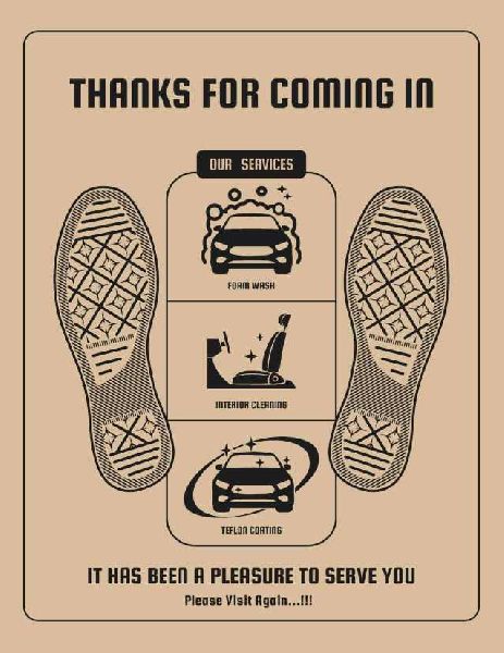 Printed Craft Paper 100gsm Foot Mat, Color : Brown, Hardness : Thick