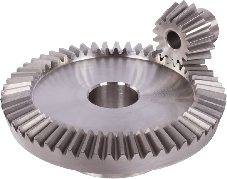 Polished Alloy Steel Bevel Gear, Shape : Round