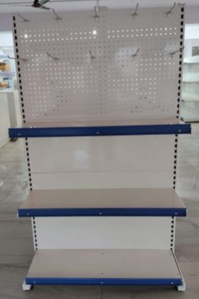 Iron End Cap Display Racks, Color : Smoke Grey, White