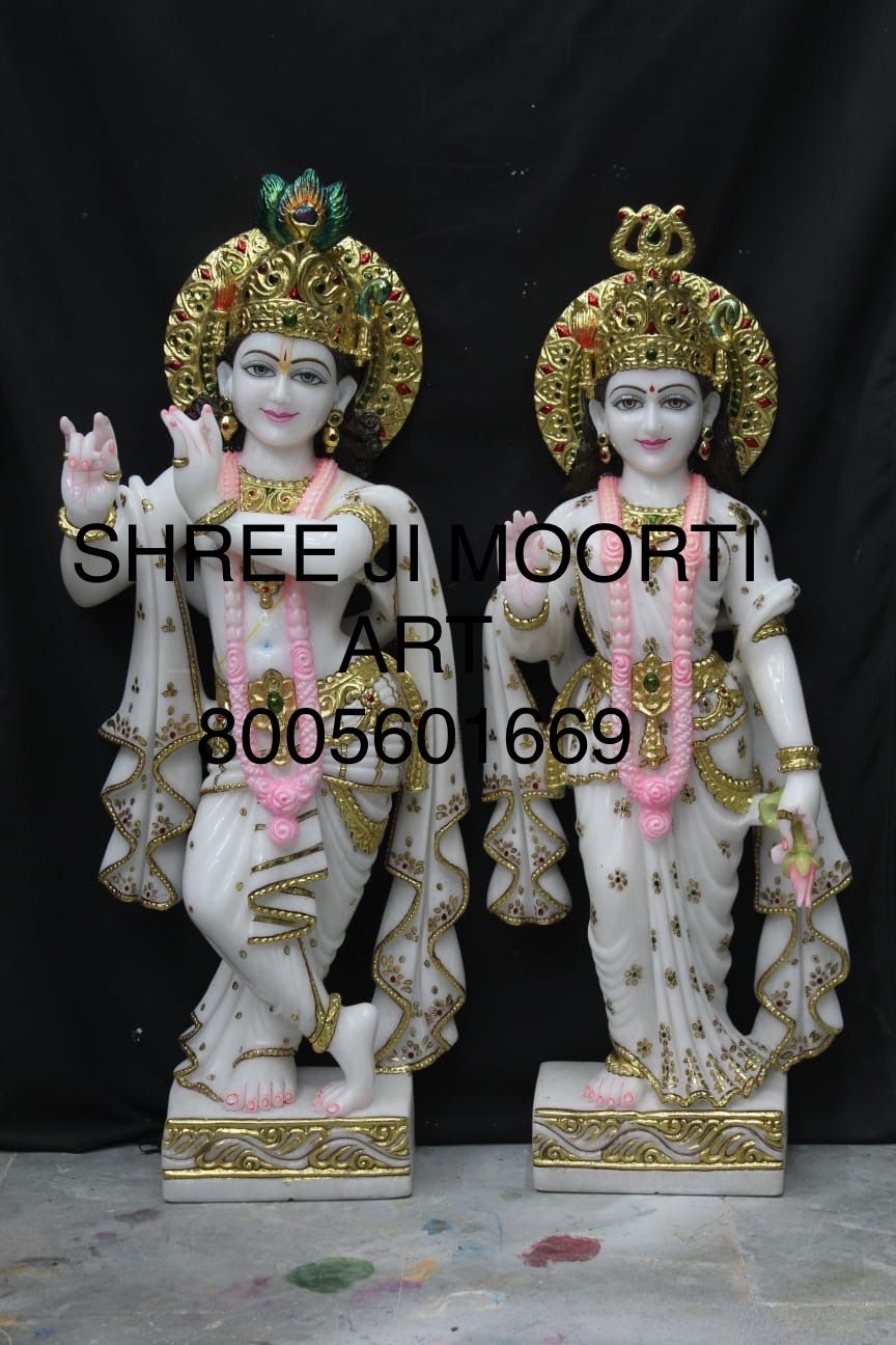 Lord Radha Krishna Marble Statue