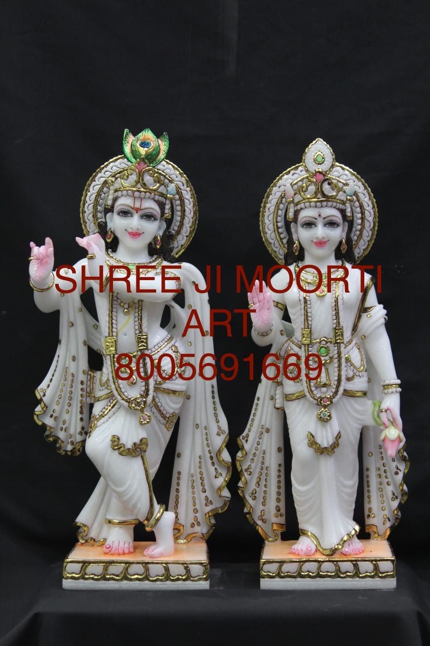 Marble Lord Radha Krishna Ji Statue