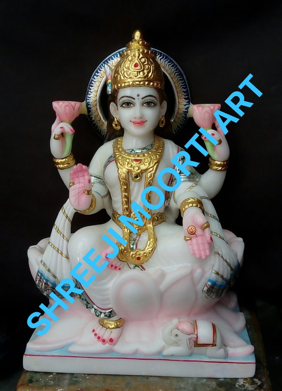 White Traditional Marble Saraswati Maa Statue