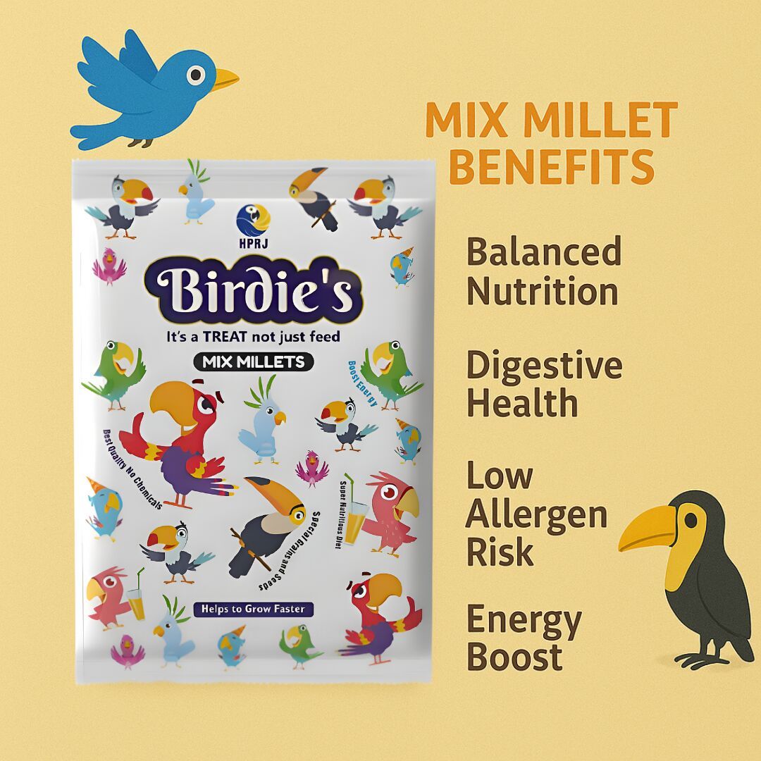 1 Kg Birdie\'S Mix Millet Bird Food,  for All Small & Medium Size Birds