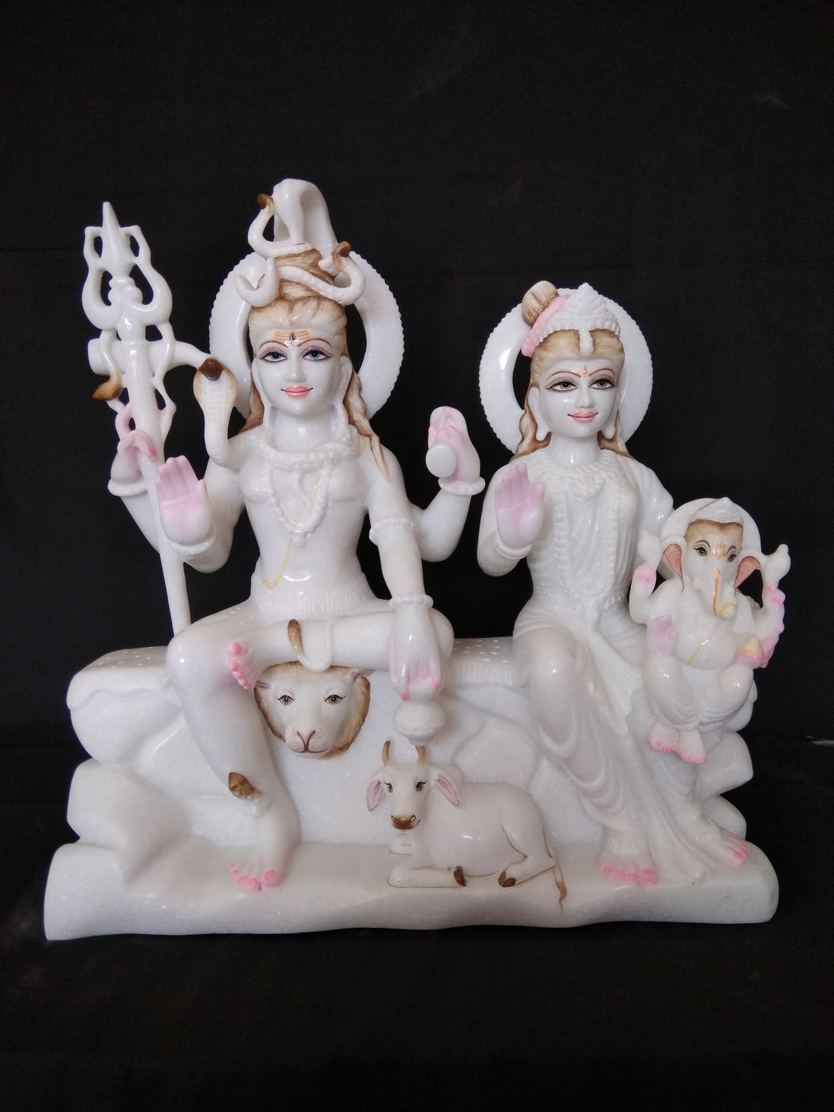 Marble Shiv Parvati Statue