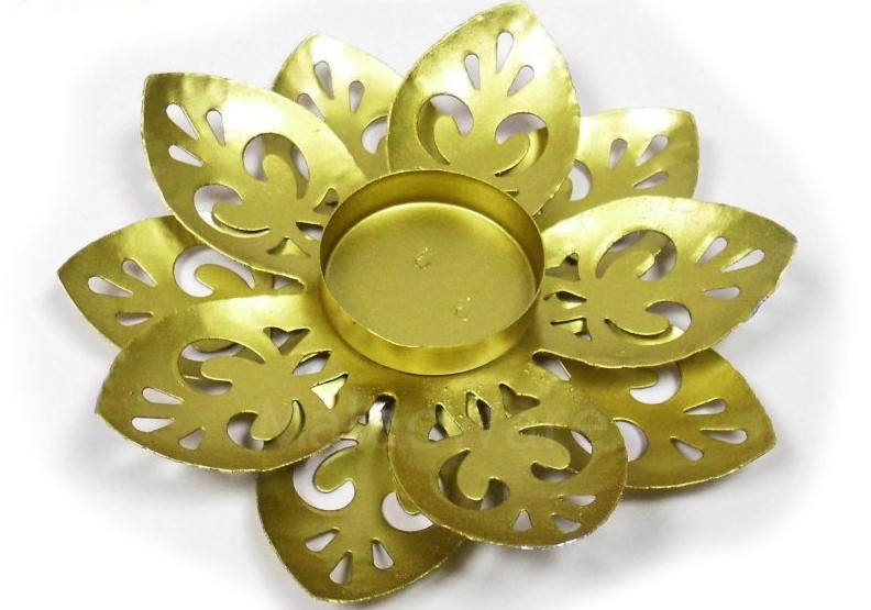 Premium Golden Metal Tea Light Holder