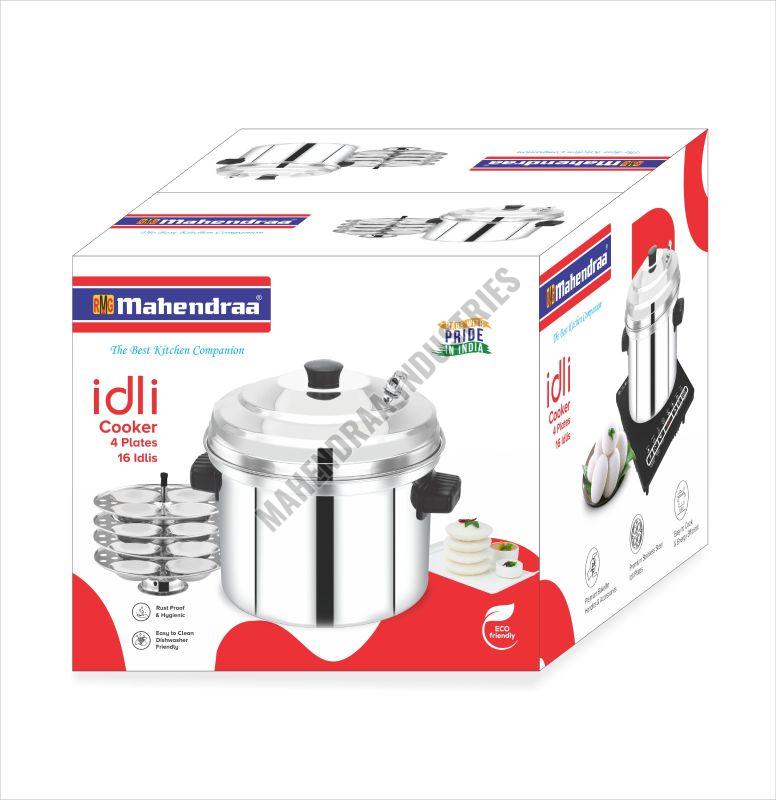 4 Plate Stainless Steel Idly Cooker