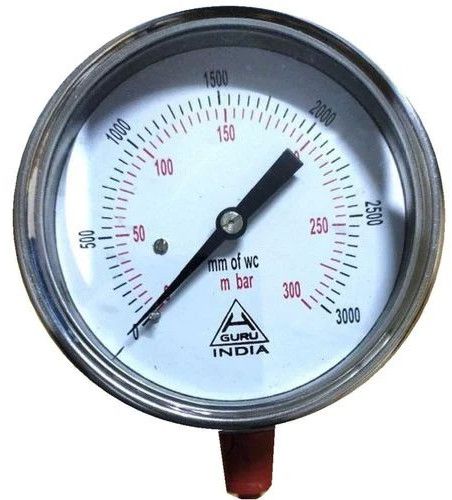 40 Mm H Guru Pressure Gauge, Color : Silver, Packaging Type : Box