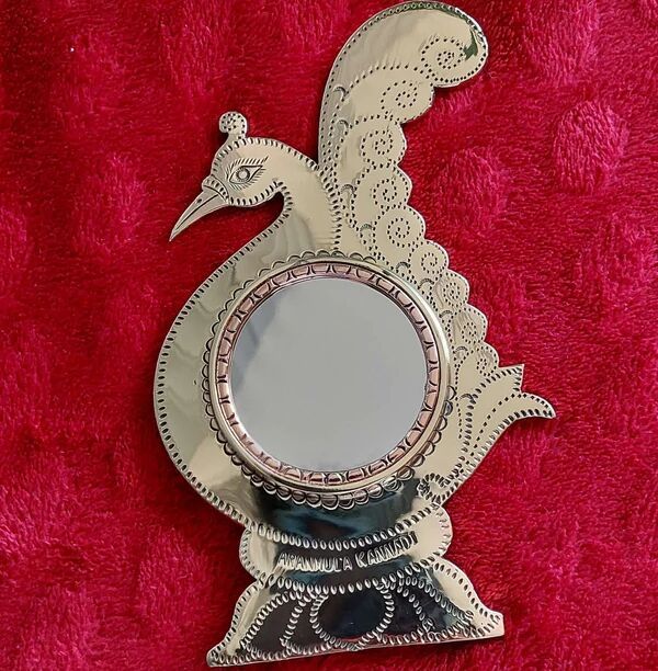 Aranmula Peacock Mirror Kannadi with Stand