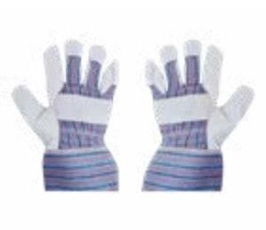 Glove Grey Heavy Split Leather with Cuff