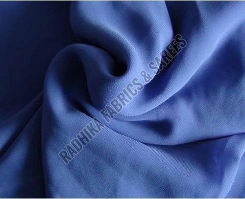 Blue Plain Georgette Fabric