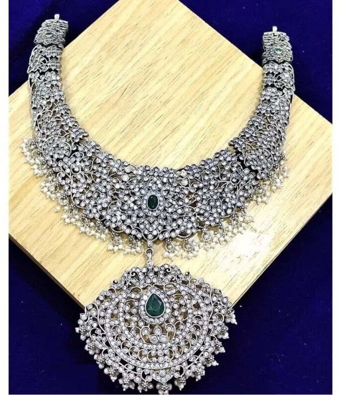 Designer Rani Haar in Cz and Green Quartz