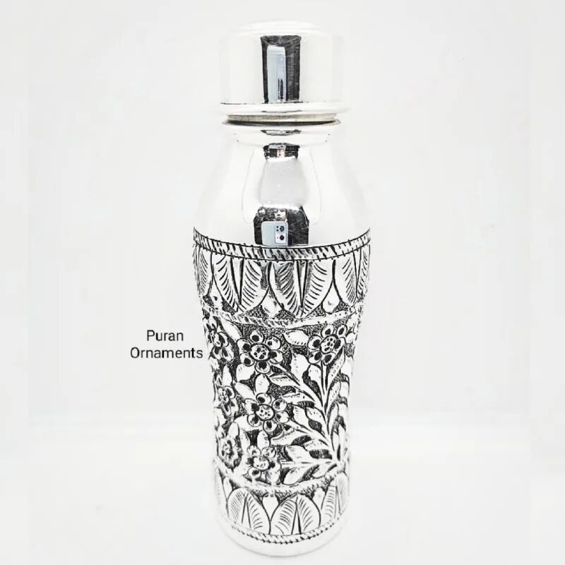 Fancy Antique Silver Bottle in High Finishing