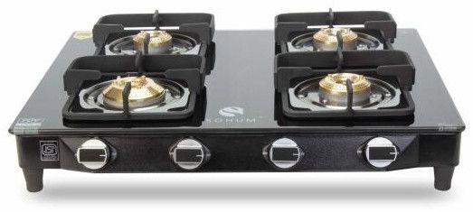 4 Burner Glass Top Gas Stove