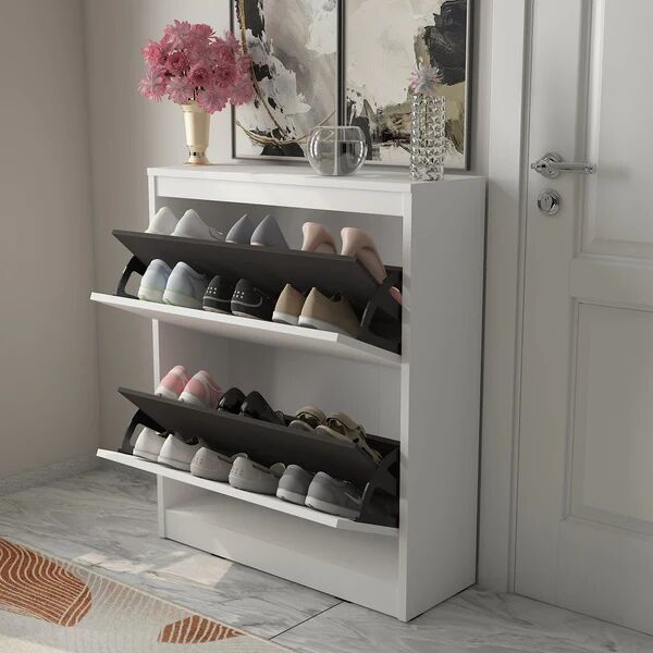 Jordan Shoerack - 12 Pairs Capacity Shoe Cabinet