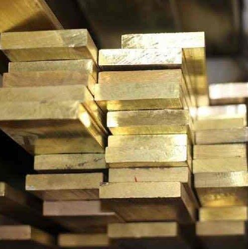 Brass Extrusion Flat Bars, Thickness : Customizable Thickness