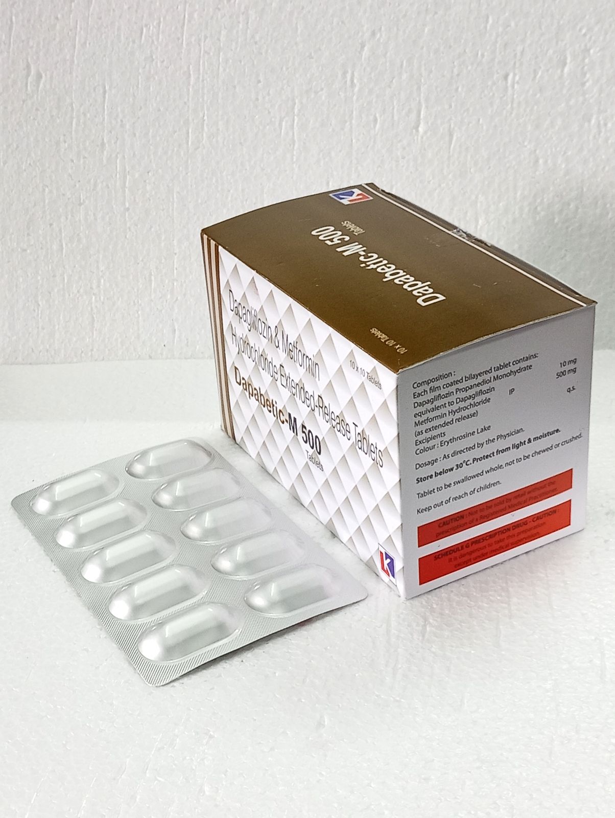 Dapabetic M 500mg Dapagliflozin Metformin Tablets