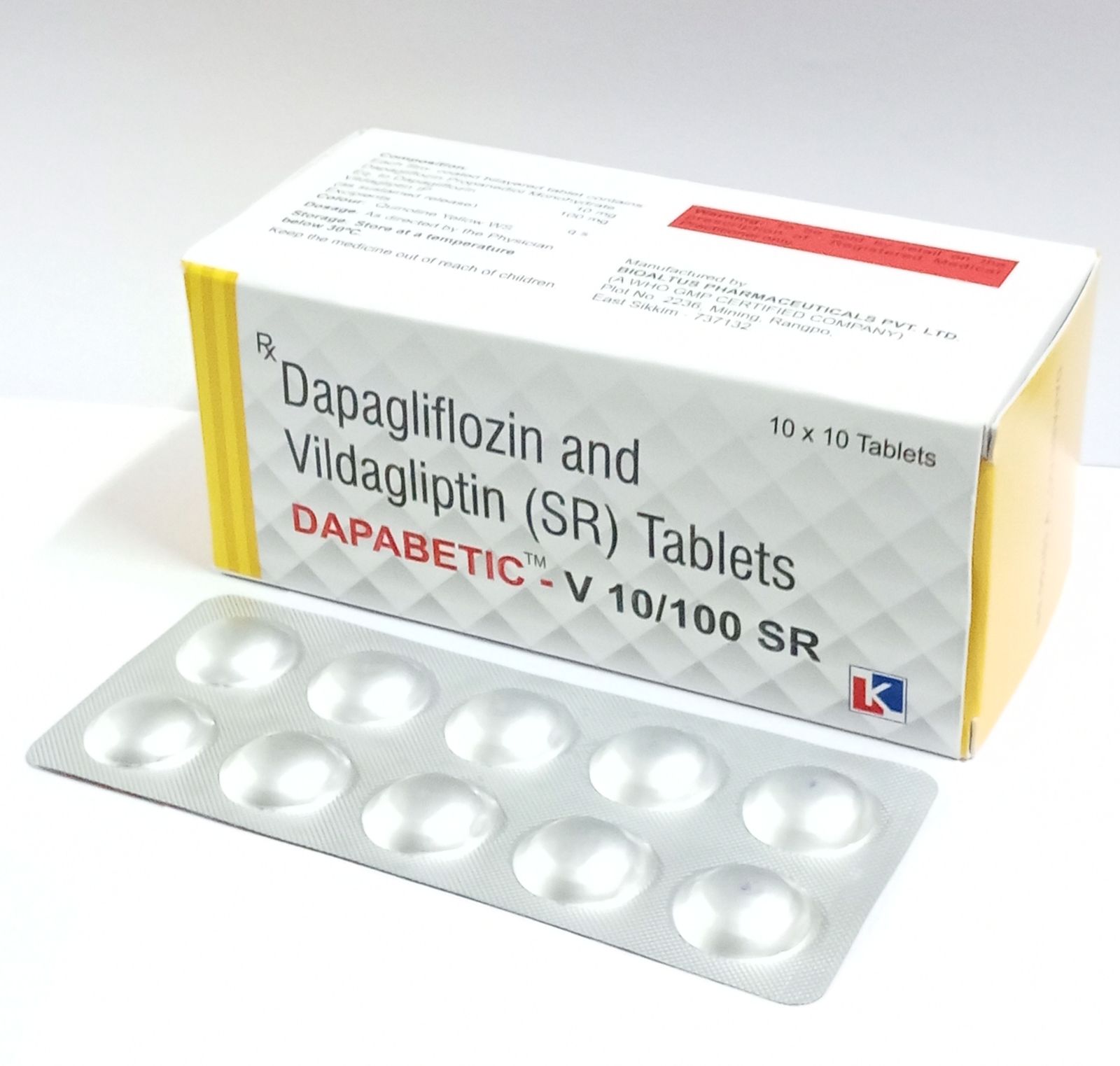 Dapabetic V Dapagliflozin Vildagliptin Tablets