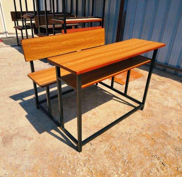 Mild Steel 3 Seater Dual Desk Bench