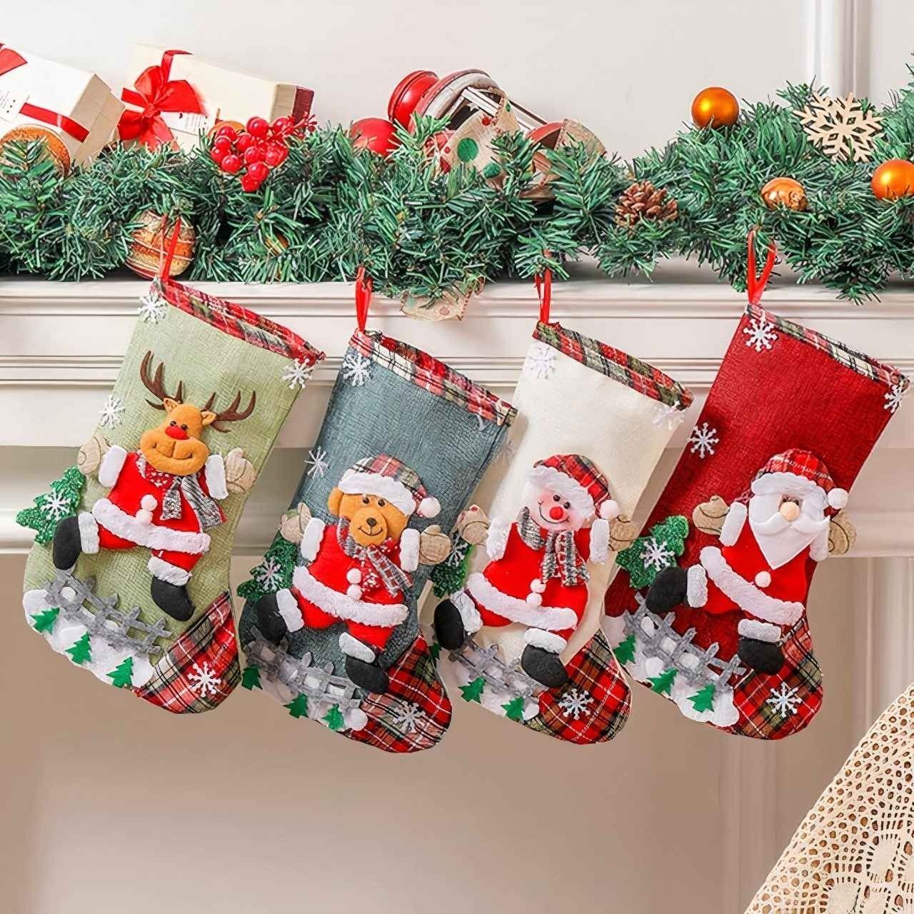 Linen Christmas Stockings