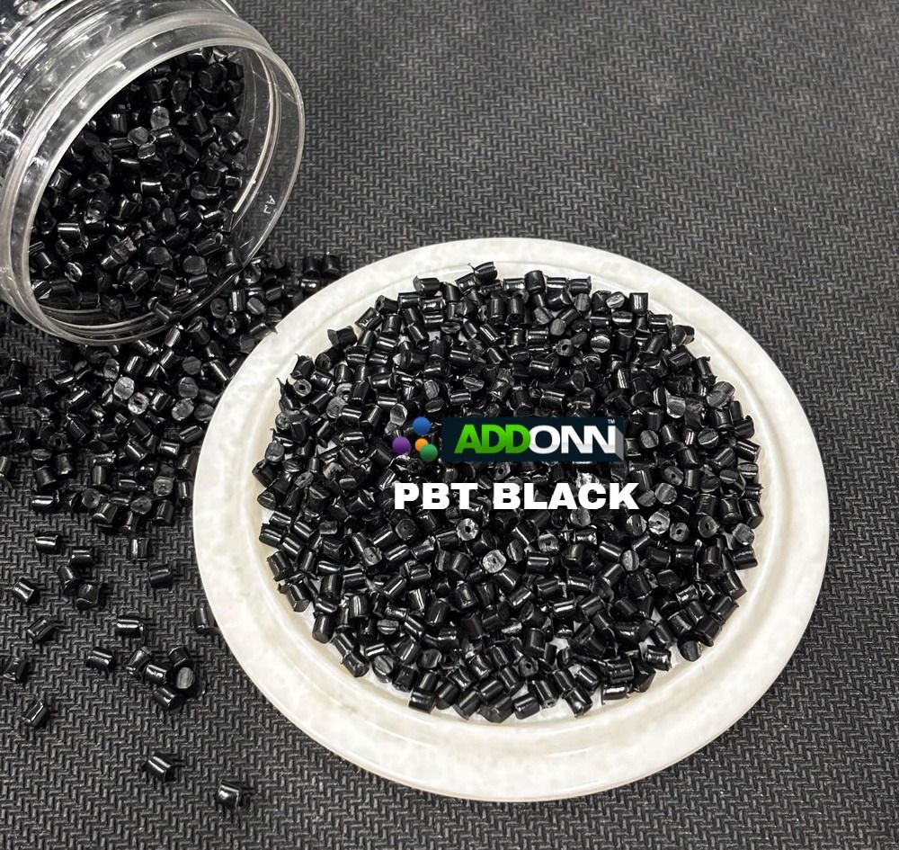 PBT Plain Black Plastic Compound
