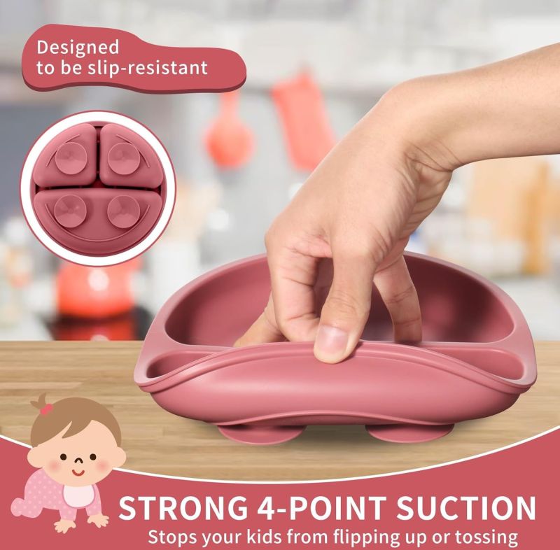 4pcs Silicone Baby Feeding Set