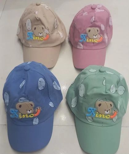Kids Bear Face Printed Cap