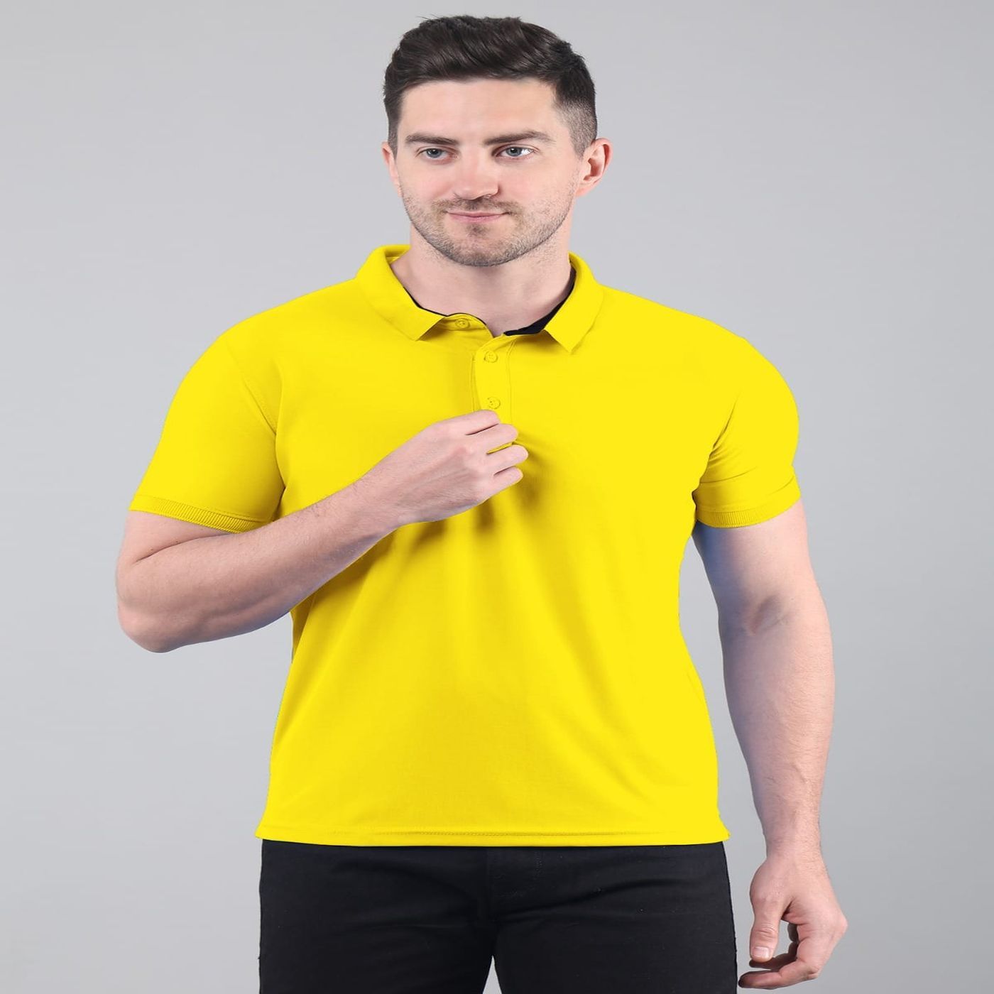 Mens Yellow Sap Matty Dri Fit Polo T-Shirts