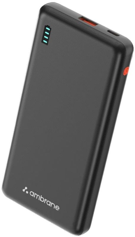 Ambrane Xtreme 10000 mAh 22.5 W Power Bank, Black