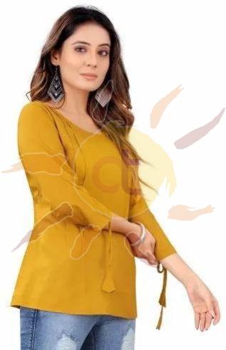 Ladies Mustard Tunic Top