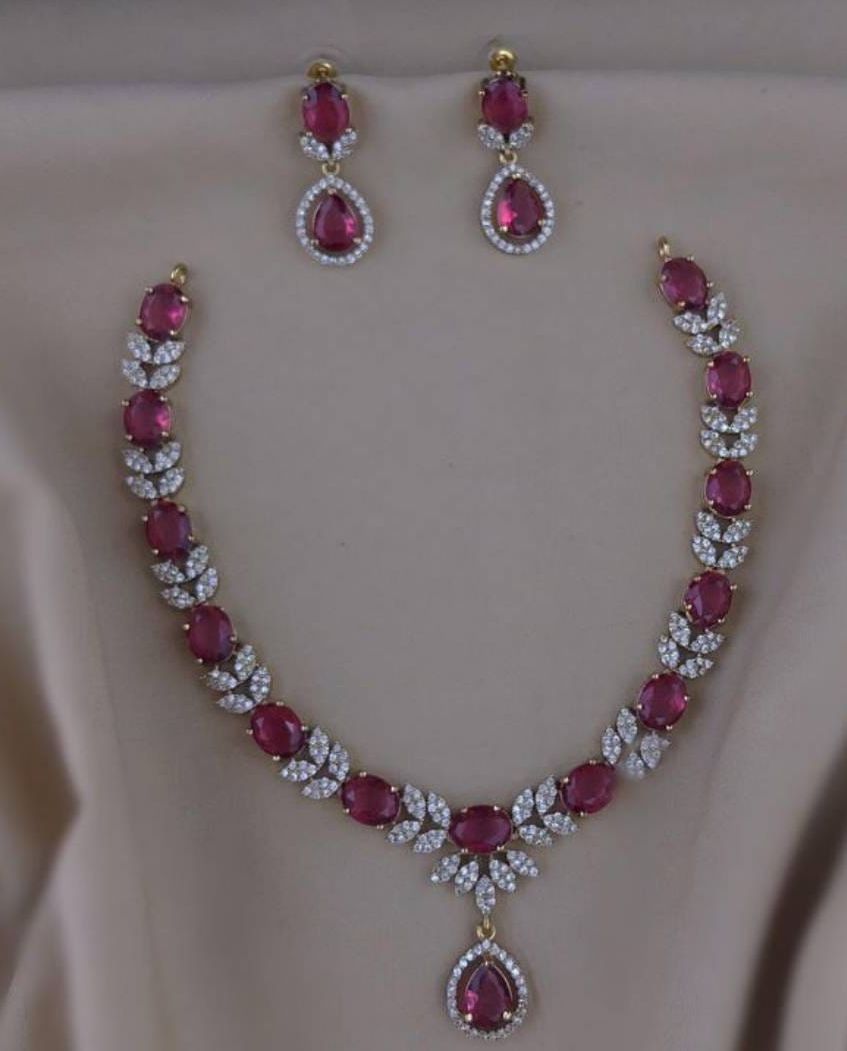 American Diamond Necklace Set