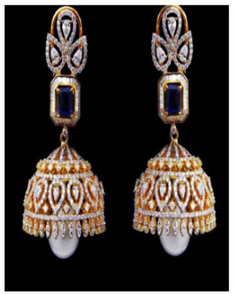 Antique Gold Jhumka Earrings