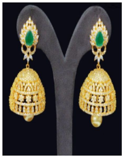 Gold Plated Classic Jhumka Earrings