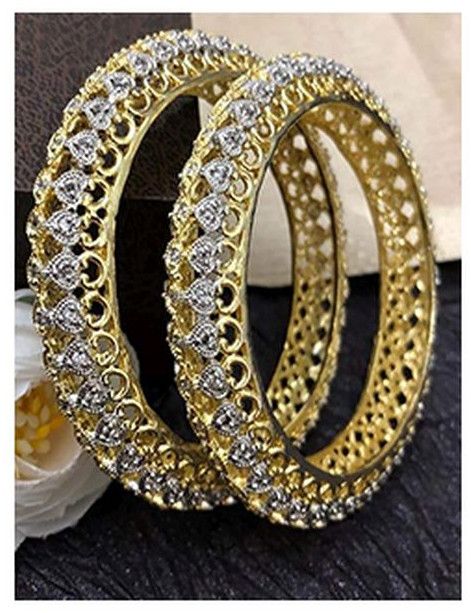 Gold Plated Pacheli Zircon Bangles