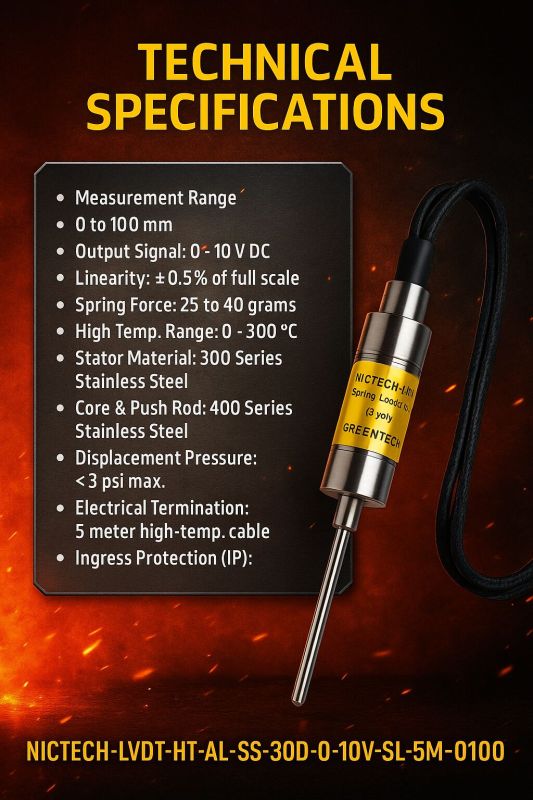 Lvdt High Temperature Transducers