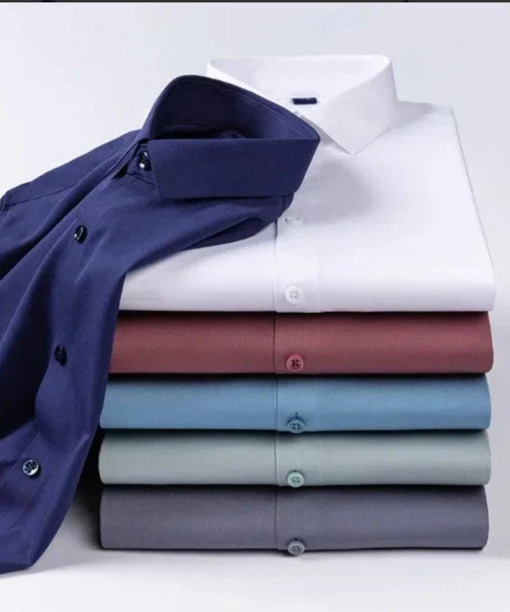 Mens Multicolor Plain Cotton Shirt