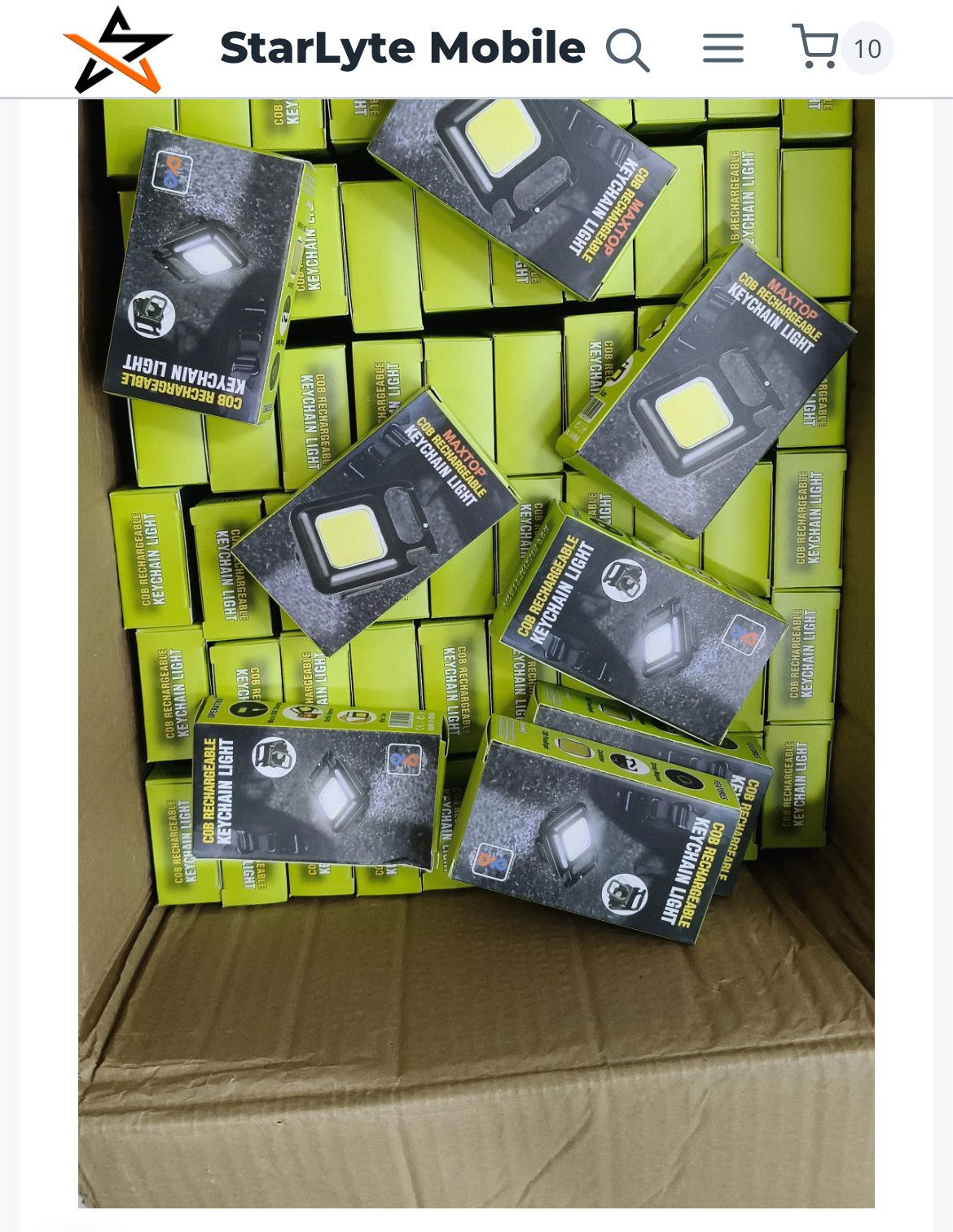 COB Rechargeable Metal Keychain Light