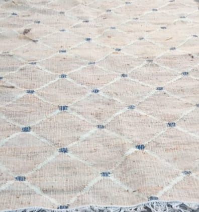 Diamond Pattern Handmade Wool Jute Rug