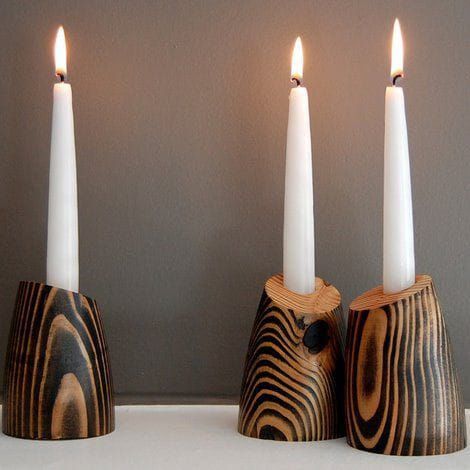 Wooden Candle Holder Stand