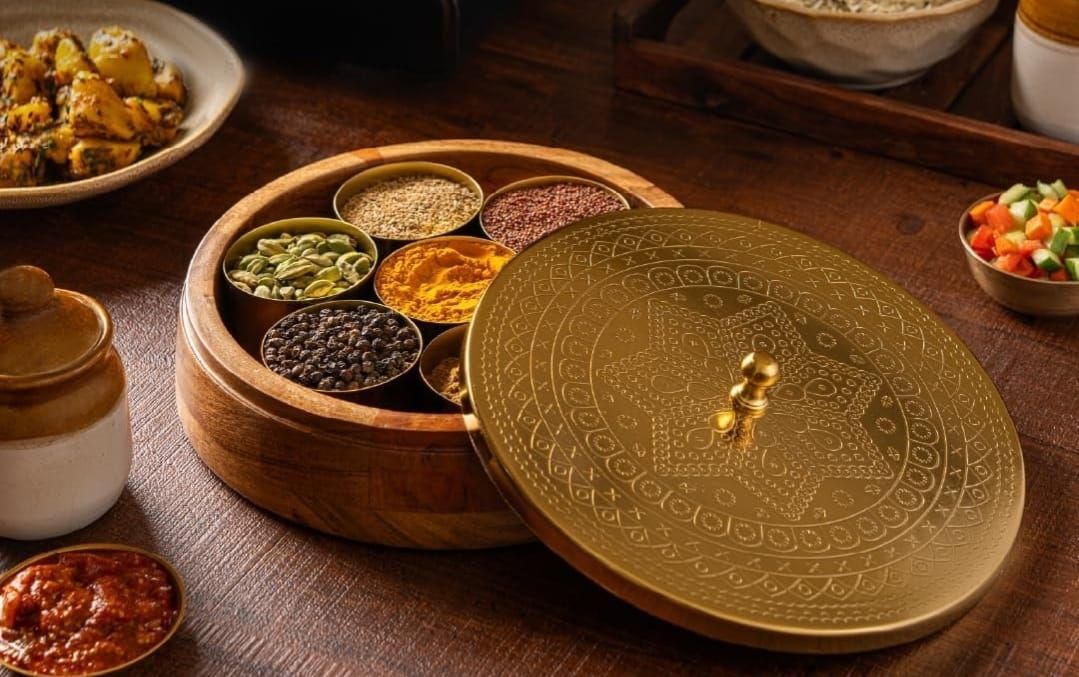 Wooden Masala Box