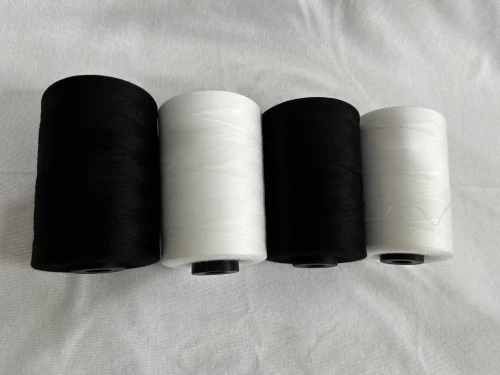 Polyester Sewing Thread, Color : White & Black