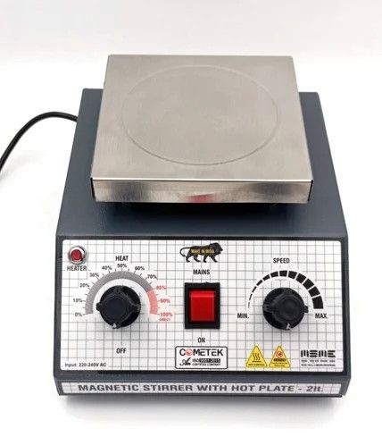 Stainless Steel Magnetic Stirrer with Hot Plate, Weight : 2 Kg