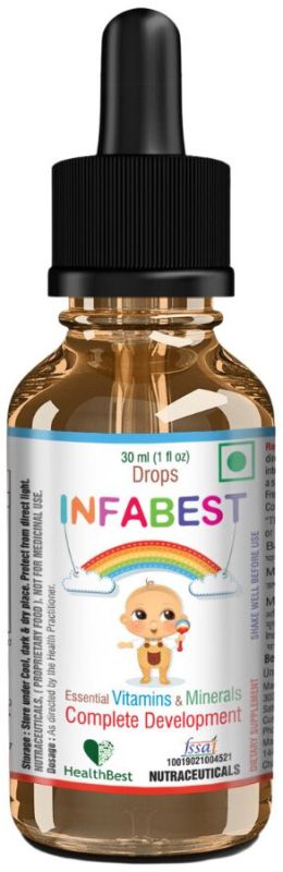 Healthbest Infabest Kids Multivitamins Vitamin d3 Zinc Drops
